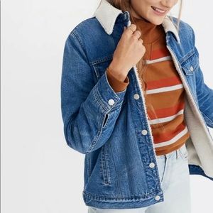 Madewell Denim Sherpa Jacket